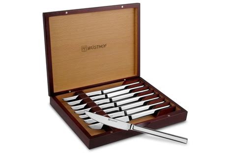 wusthof stainless steel 8 piece steak knife box set review|stainless steel steak knives.